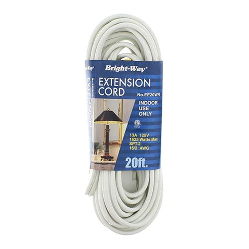 EXTENSION CORD-WHITE 20FT #EE20W (SKU #12464)