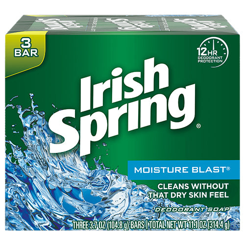 IRISH SPRING BAR SOAP-3PK/MOIST BLAST (ITEM NUMBER:12584)