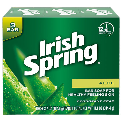 IRISH SPRING BAR SOAP-3PK/ALOE VERA (ITEM NUMBER:12585)