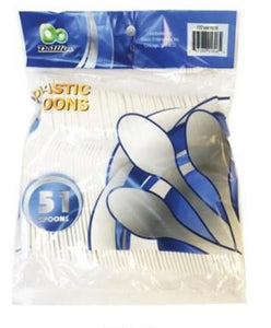 DOWIN PLASTIC SPOON 51CT WHITE(ITEM NUMBER: 12930)