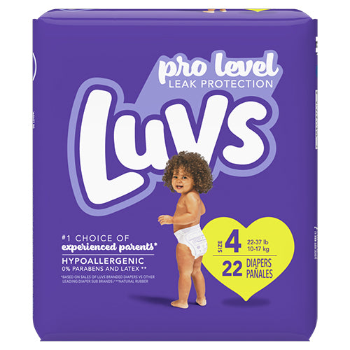 LUV LEAK PROTECT DIAPERS SIZE4 22CT (ITEM NUMBER:12961)