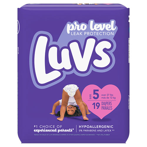 LUV LEAK PROTECT DIAPERS SIZE5 19CT (ITEM NUMBER:12962)