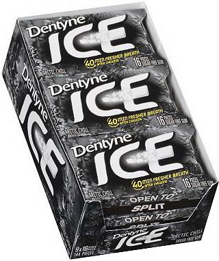 DENTYNE ICE SPLIT 2 FIT GUM-ARCTIC CHILL (ITEM NUMBER:13067)
