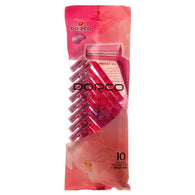 DORCO 10CT #TD-708 WOMEN DISPOSABLE RAZOR-PINK (ITEM NUMBER: 13152)