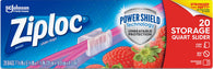 ZIPLOC STORAGE BAG 20CT QT SLIDER (ITEM NUMBER: 13630)
