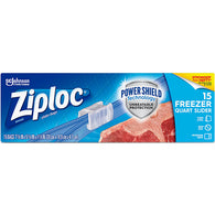 ZIPLOC FREEZER BAG 15CT QT SLIDER (ITEM NUMBER: 13631)