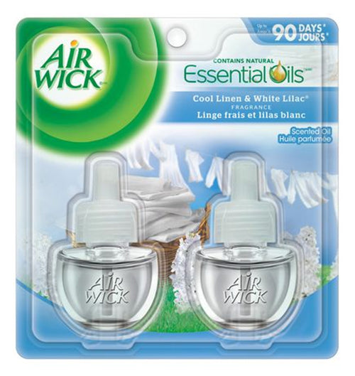 AIR WICK SCENTED OIL-2PK/COOL LINEN #82291 0.67oz (ITEM NUMBER: 13878)
