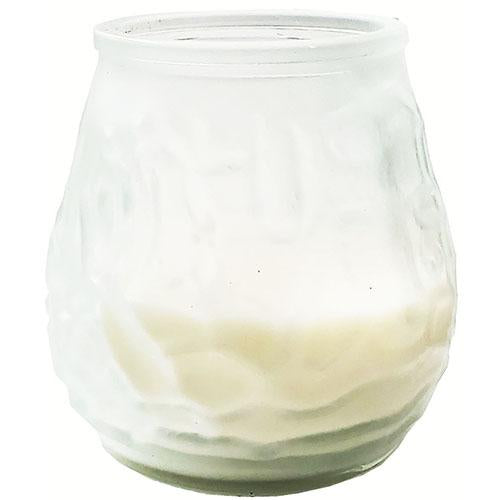 VENETIAN GLASS CANDLE 45 HOUR WHITE #VNTWH (ITEM NUMBER:13917)