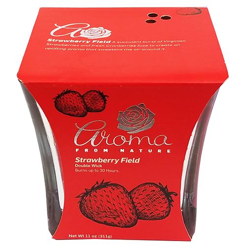 AROMA TUMBER CANDLE-STRAWBERRY FIELD 11oz (ITEM NUMBER: 13924)