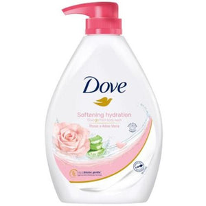 DOVE BODY WASH-1L/ROSE & ALOE (ITEM NUMBER: 13975)