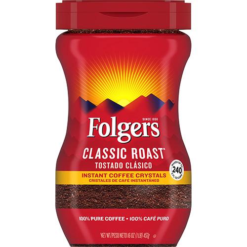 FOLGERS INSTANT COFFEE CLASSIC ROAST 16oz (ITEM NUMBER:20135)