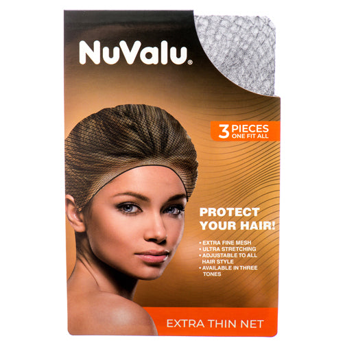 NUVALU HAIR THIN NET 3PCS BLACK (ITEM NUMBER: 60025)
