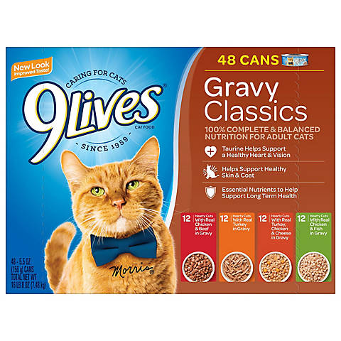 9 LIVES CAT CAN FOOD 5.5oz GRAVY CLASSICS (ITEM NUMBER: 39011)