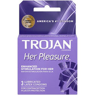 CONDOMS HER PLEASURE #TROJAN (ITEM NUMBER:30127)
