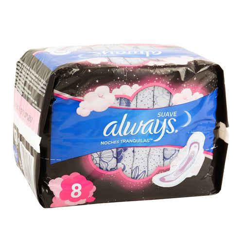 ALWAYS PADS 8CT MAXI NOCHES TRANQUILA (ITEM NUMBER: 10711)