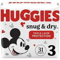 HUGGIES SNUG & DRY DIAPERS SIZE 3 31CT (ITEM NUMBER: 59000)