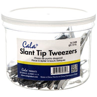 CALA #70-754DR SLANT TWEEZERS IN JAR 72CT (ITEM NUMBER: 13175)