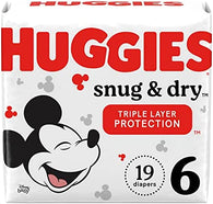 HUGGIES SNUG & DRY DIAPERS SIZE 6 19CT (ITEM NUMBER: 59003)