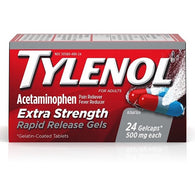 TYLENOL RAPID RELEASE GEL CAP 24CT (ITEM NUMBER: 60352)