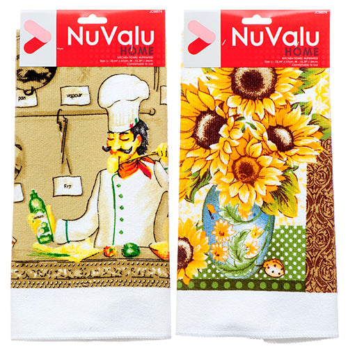 NUVALU KITCHEN TOWEL W/PRINTED 3 ASST DESIGN (ITEM NUMBER: 14045)
