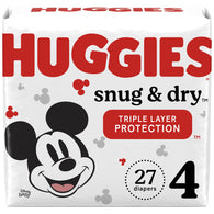 HUGGIES SNUG & DRY DIAPERS SIZE 4 27CT (ITEM NUMBER: 59001)