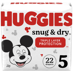 HUGGIES SNUG & DRY DIAPERS SIZE 5 22CT (ITEM NUMBER: 59002)