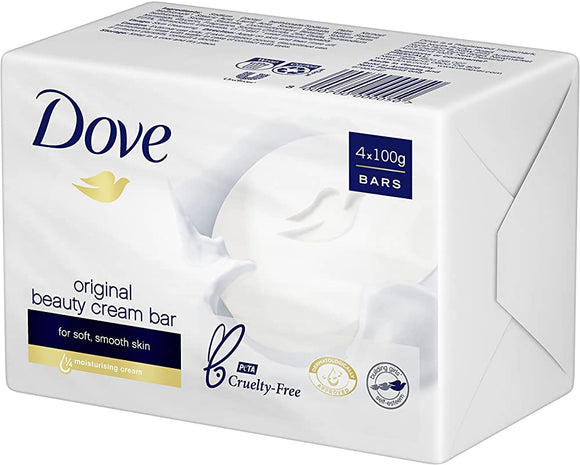 DOVE BAR SOAP 100g WHITE 4PK (ITEM NUMBER:11664)