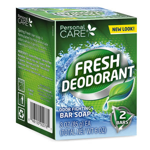 PC 2PK BAR SOAP #92078 SPRING SCENT 3oz  (ITEM NUMBER: 17554)