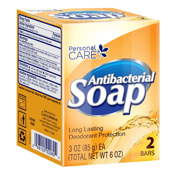 PC 2PK BAR SOAP #92080 ANTIBACTERIAL GOLD 3oz  (ITEM NUMBER: 12851)